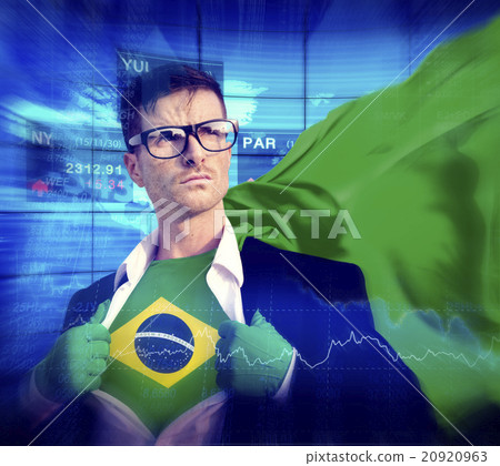 Businessman Superhero Country Brazil Flag Culture Power Concept Businessman Superhero Country Brazil Flag Culture Power Concept 20920963