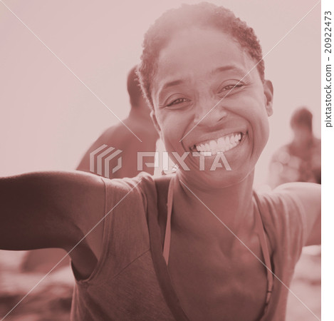 African Woman Happiness Beach Summer Concept 20922473