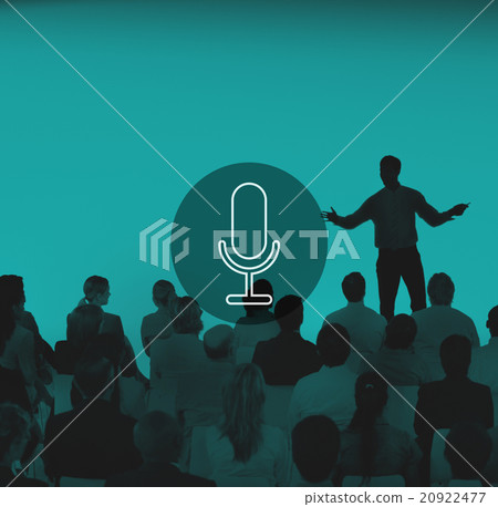 Microphone Announcement Mic Broadcast Recording Speech Concept 20922477