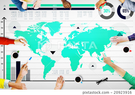 Global Business Graph Growth World Map Concept Global Business Graph Growth World Map Concept 20923916