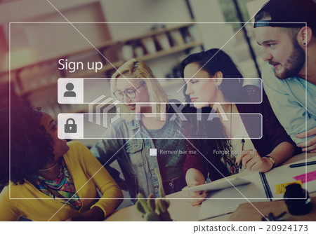 Sign Up Registration Password Privacy Security Concept 20924173