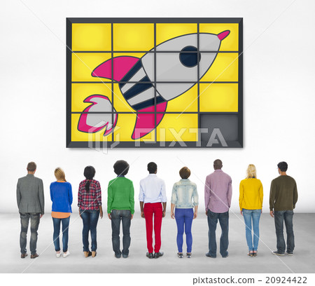 Startup Technology Growth Success Game Puzzle Concept Startup Technology Growth Success Game Puzzle Concept 20924422