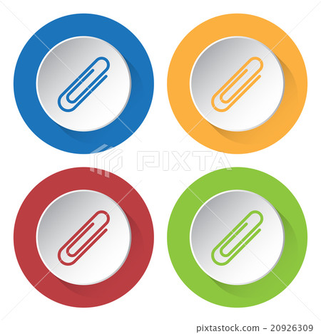 set of four icons - paper clip 20926309