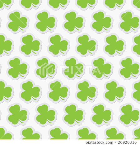 seamless illustration - green shamrocks 20926310
