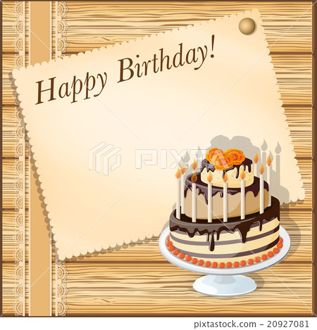 birthday card with cake 20927081