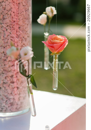 Vase of beakers. wedding decorations Vase of beakers. wedding decorations 20929667