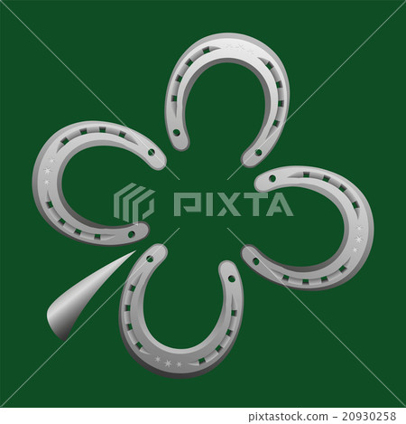 Horseshoe Clover Leaf Good Luck 20930258