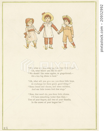 古董插圖凱特格林納威(1846-1901)在19世紀後期的“窗下” 古董插圖凱特格林納威(1846-1901)在19世紀後期的“窗下” 20932992