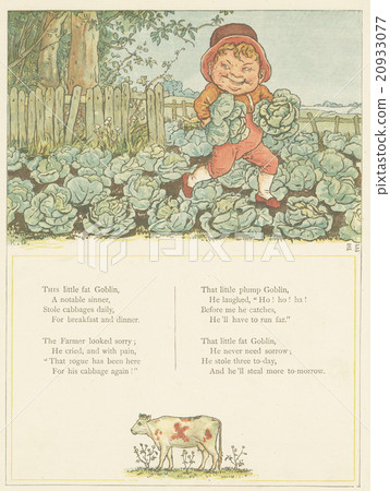 Antique illustration Kate Greenaway (1846-1901) "Under the window" in the late 19th century Antique illustration Kate Greenaway (1846-1901) "Under the window" in the late 19th century 20933077