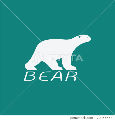 Vector image of an bear white design  Vector image of an bear white design  20933668