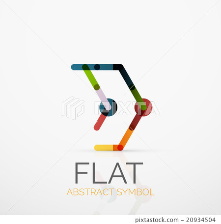Logo - abstract minimalistic linear flat design 20934504
