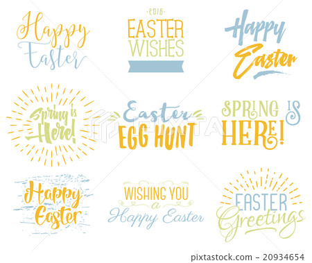 Easter wishes overlays, lettering labels design Easter wishes overlays, lettering labels design 20934654