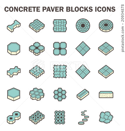 Paver block icons 20934878