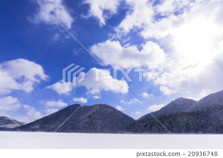 Tower lake in the winter season 20936748