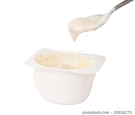 yogurt with a spoon yogurt with a spoon 20938273
