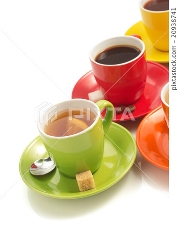 cup of coffee on white cup of coffee on white 20938741