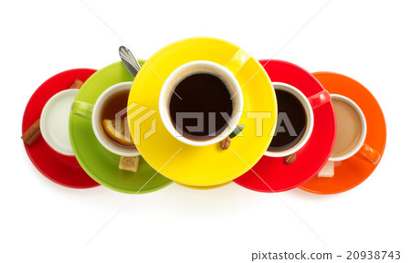 cup of coffee on white cup of coffee on white 20938743