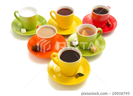 cup of coffee on white cup of coffee on white 20938745