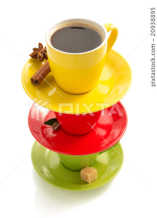 cup of coffee on white cup of coffee on white 20938895