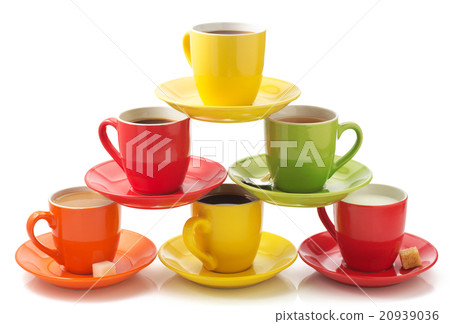 cup of coffee on white cup of coffee on white 20939036