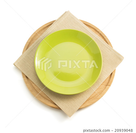 plate at napkin on white plate at napkin on white 20939048
