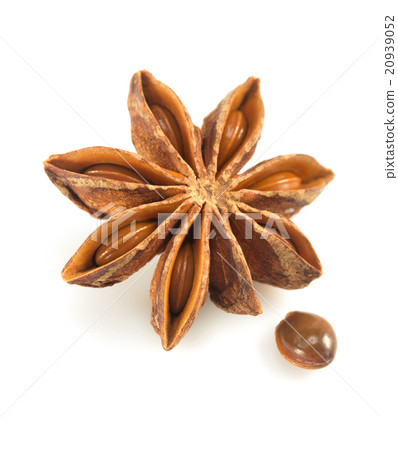 anise star on white background 20939052
