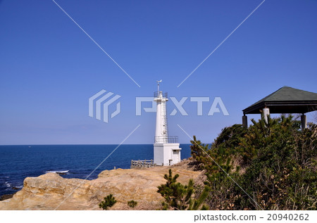 Landscape of the distant nose and Myokomizaki lighthouse 20940262
