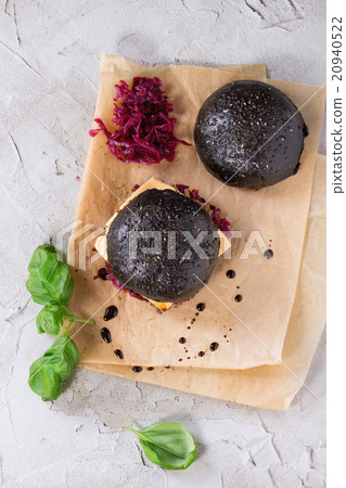 Black burger with stews Black burger with stews 20940522