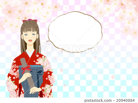 Hakama simple coloring (speech bubble a) Horizontal with right background Hakama simple coloring (speech bubble a) Horizontal with right background 20940884