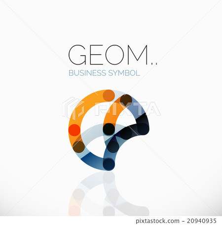 Logo, linear abstract geometric icon 20940935