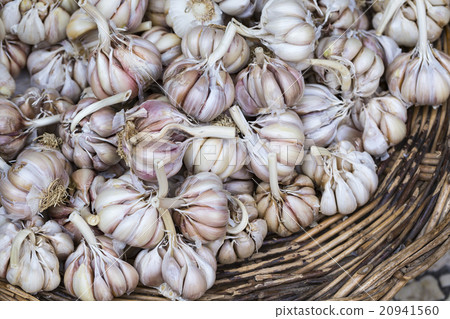 fresh garlics in a market fresh garlics in a market 20941560