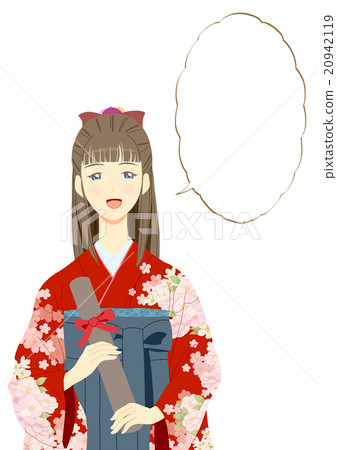 Hakama appearance Upward balloon a Right vertical (simple) Hakama appearance Upward balloon a Right vertical (simple) 20942119