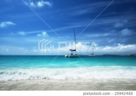 Anse Lazio beach at Praslin island, Seychelles 20942488