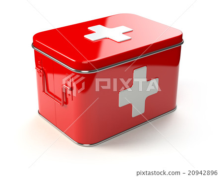 First aid kit isolated on white. 20942896