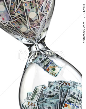 Yen dollar stock exchange concept.  20942901