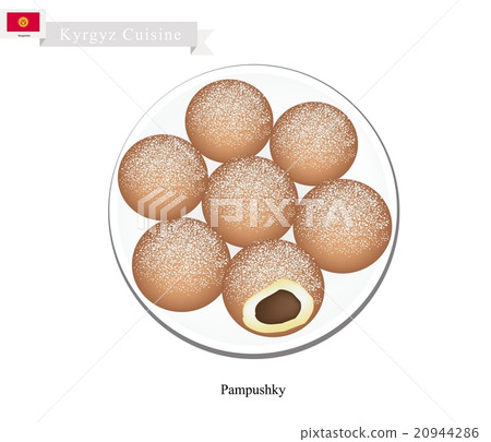 Pampushky or Traditional Kyrgyz Raised Doughnuts 20944286