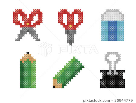Cross stitch embroidery "stationery set" 20944779