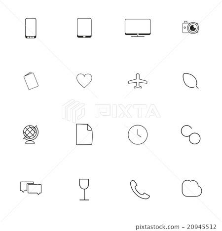 Minimalistic icons for websites and applications 20945512