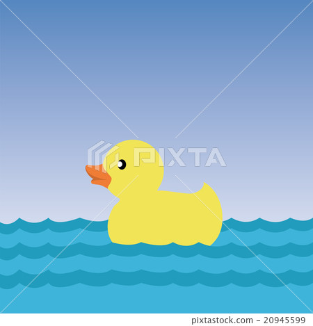 Yellow duck in water, Rubber duck, children's toy Yellow duck in water, Rubber duck, children's toy 20945599
