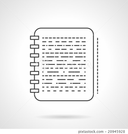 Note flat line design vector icon - Stock Illustration [20945928] - PIXTA