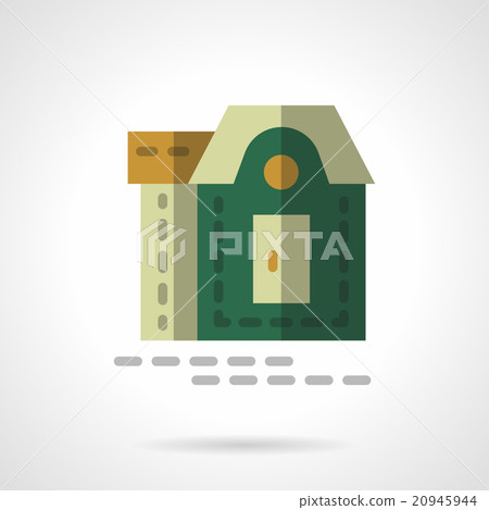 Tourist cottage flat color design vector icon - Stock Illustration ...