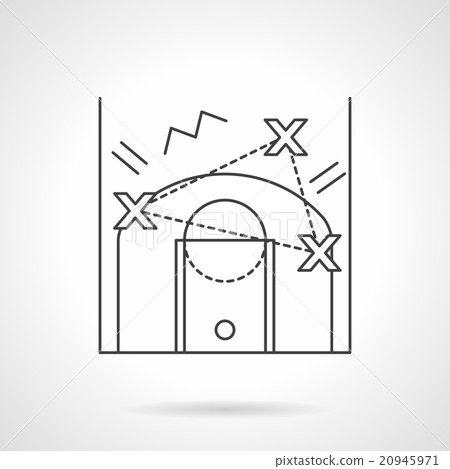 Game tactic flat line design vector icon 20945971