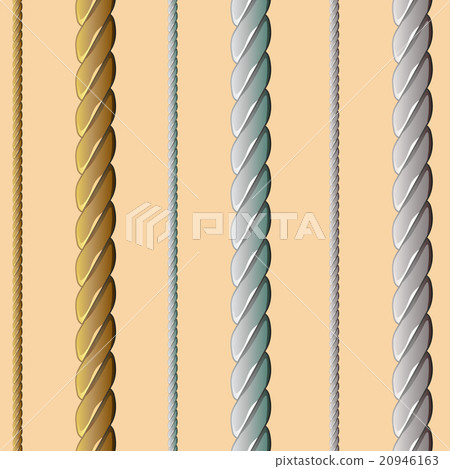 Golden, silver, white rope, seamless pattern Golden, silver, white rope, seamless pattern 20946163