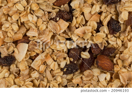 Closeup of a pile of muesli 20946193