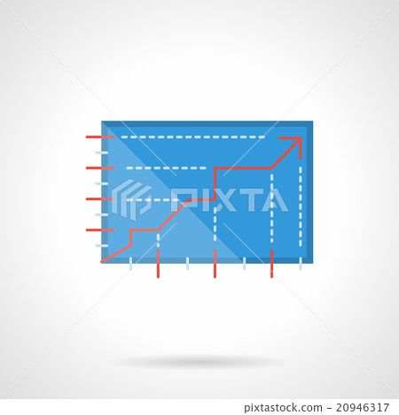 Growth graph flat color design vector icon Growth graph flat color design vector icon 20946317