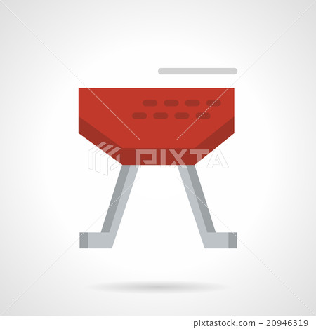 Red vaulting horse flat color design vector icon Red vaulting horse flat color design vector icon 20946319