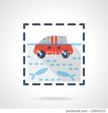 Flood flat color design vector icon 20946320