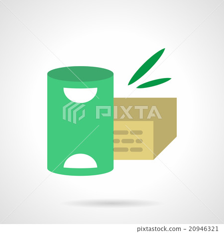Organic meal flat color design vector icon Organic meal flat color design vector icon 20946321