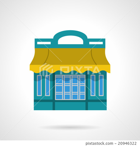Cafeteria flat color design vector icon 20946322