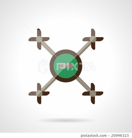 Abstract drone flat color design vector icon 20946323